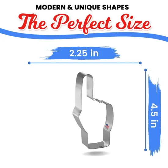 Foam Finger Cookie Cutter 4.5", CookieCutter.com, Tin Plated Steel, Handmade in the USA {2}