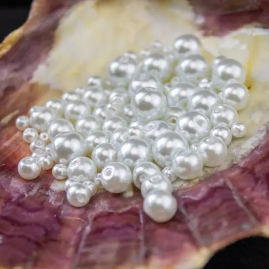 4 Strands of 4mm White Glass Pearl Beads - 800 on 30-Inch Strands {3}