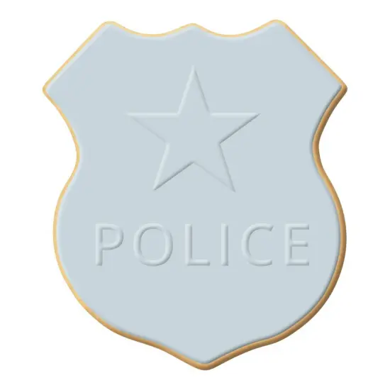 Mini Police Shield or Highway Sign Cookie Cutter 1.75", CookieCutter.com, Tin Plated Steel, Handmade in the USA {3}