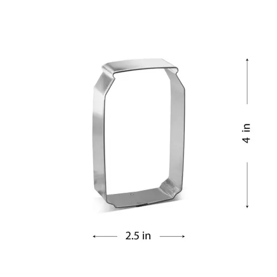 Soda Beer Can Cookie Cutter 4 in, CookieCutter.com, Tin Plated Steel, Handmade in the USA {2}