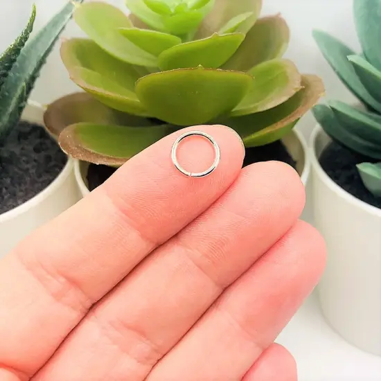 100, 500 or 1,000 Pieces: 9 mm Antique Silver Open Jump Rings, 17g {3}