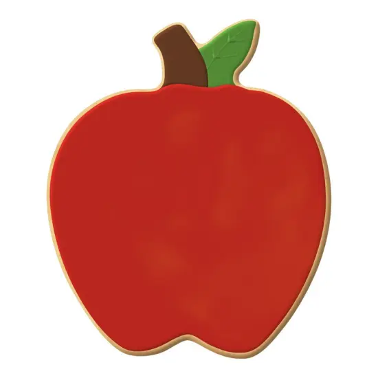 Apple with Leaf Cookie Cutter 3.25 in, CookieCutter.com, Tin Plated Steel, Handmade in the USA {3}