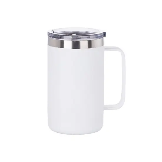 Engraving Coffee Cup, 10 oz with Lid and Handle (White) {1}