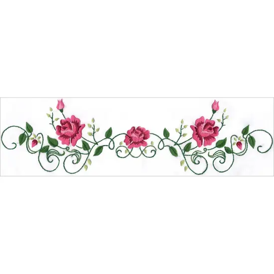 Tobin Stamped For Embroidery Pillowcase Pair 20"X30"-Rose Vine {2}