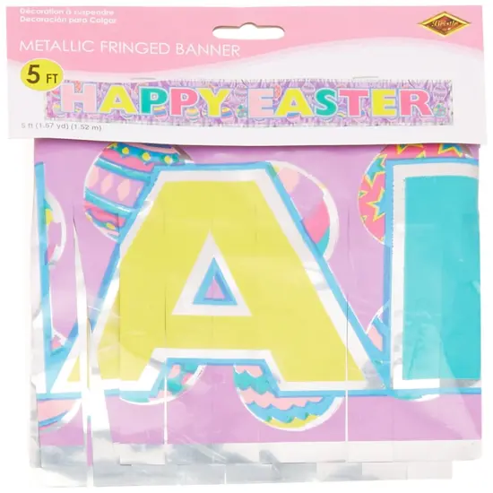 Metallic Happy Easter Fringe Banner (Pack of 12) {1}