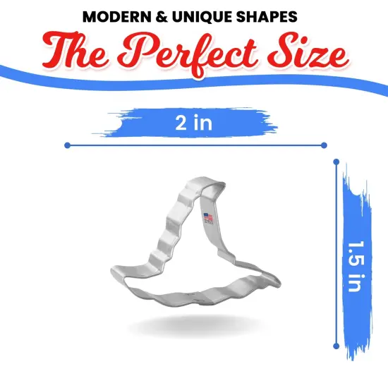 CookieCutter.com Mini Witch Hat 2 in Cookie Cutter Halloween Tin Plated Steel, Made in USA {3}