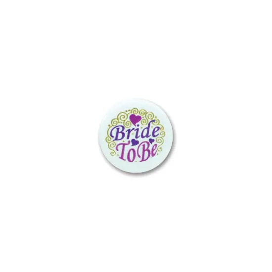 Bride To Be Satin Button (Pack of 6) {1}