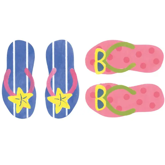 Flip Flop Wall Stencil | 3269 by Designer Stencils | Reusable Art Craft Stencils for Painting on Walls, Canvas, Wood | {2}