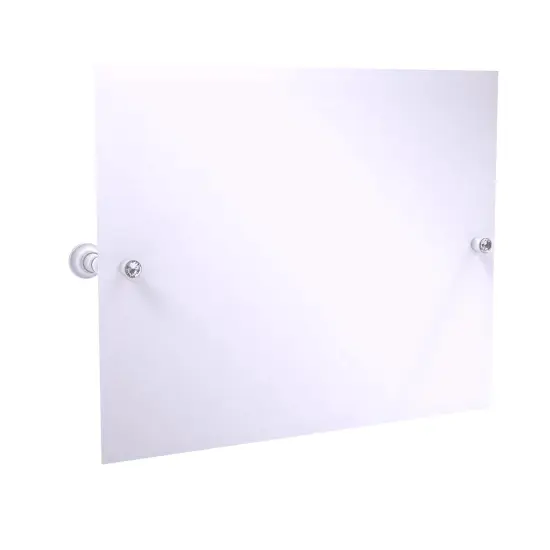 Carolina Crystal Collection Landscape Rectangular Tilt Mirror With Beveled Edge - Matte White {1}