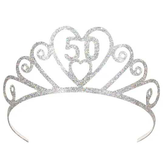 Glittered Metal50Tiara (Pack of 6) {1}