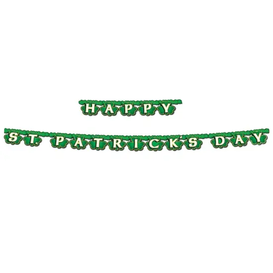 Shamrock Happy St Patrick's Day Streamer (Pack of 12) {1}