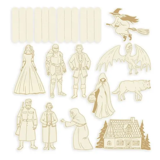 P13 Light Chipboard Decoration Base 8"X8"-Once Upon A Time, Mini Theatre {3}