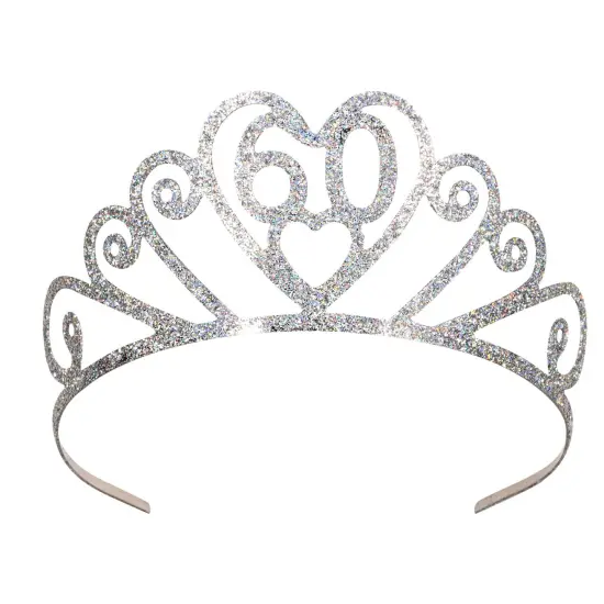 Glittered Metal60Tiara (Pack of 6) {1}