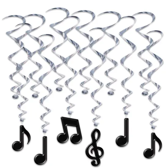 Musical Notes Whirls, (Pack Of 6) {1}
