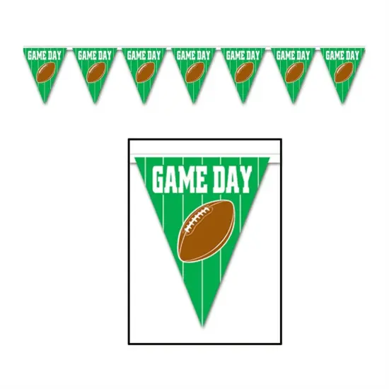 Game Day FootballPennant Banner (Pack Of 12) {1}