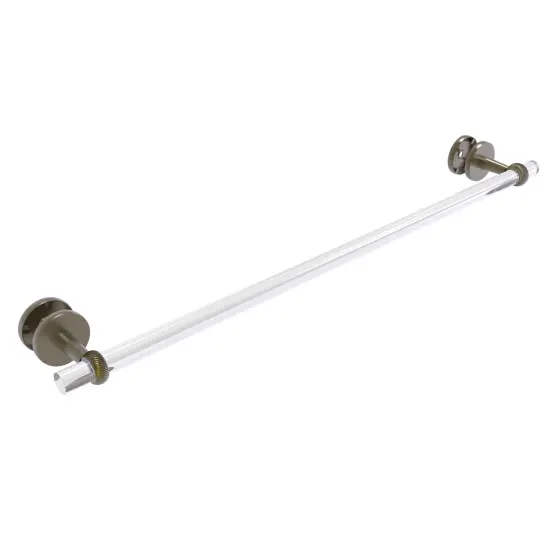 Clearview Collection 30 Inch Shower Door Towel Bar With Twisted Accents - Antique Brass {1}