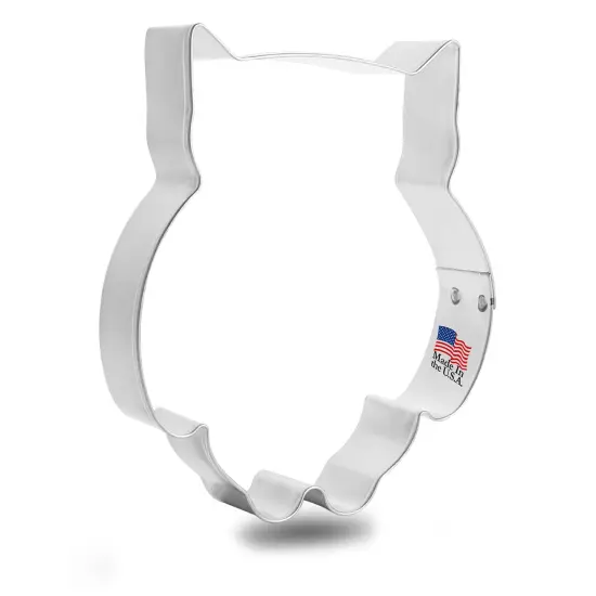 Chubby Owl Cookie Cutter 4.25 in B1611, CookieCutter.com, Tin Plated Steel, Handmade in the USA {1}