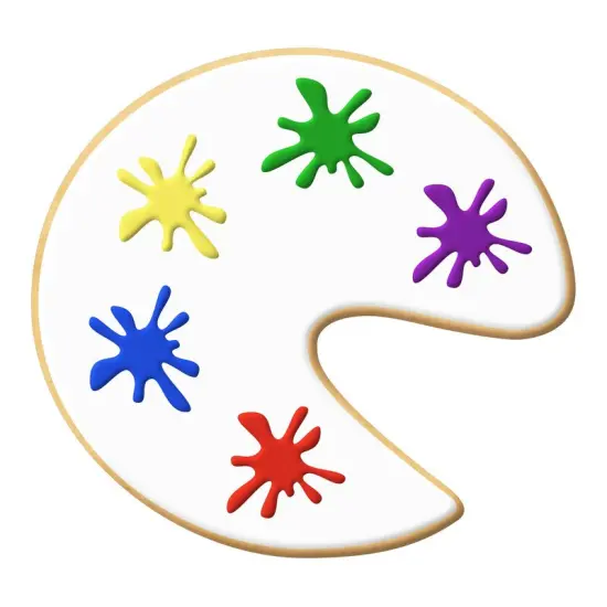 Artist Pallete Cookie Cutter 4 in, CookieCutter.com, Tin Plated Steel, Handmade in the USA {3}