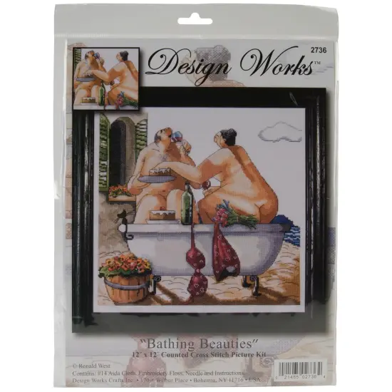 Design Works Counted Cross Stitch Kit 12"X12"-Bathing Beauties {1}