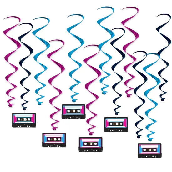 Cassette Tape Whirls, (Pack Of 6) {1}