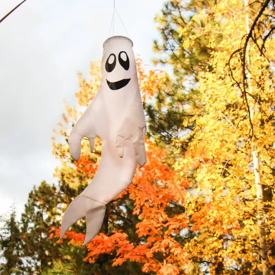 In the Breeze Large 43 inch Ghost Windsock Halloween Hanging Decoration {3}