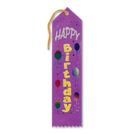 Happy Birthday Award Ribbon (Pack of 6) {1}