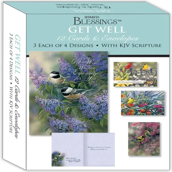 GET WELL III - Assorted Get Well Cards, Box of 12 {2}