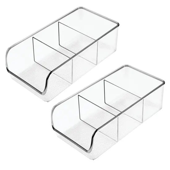 mDesign Plastic Kitchen Food Storage Organizer Caddy, 2 Pack - Clear {4}