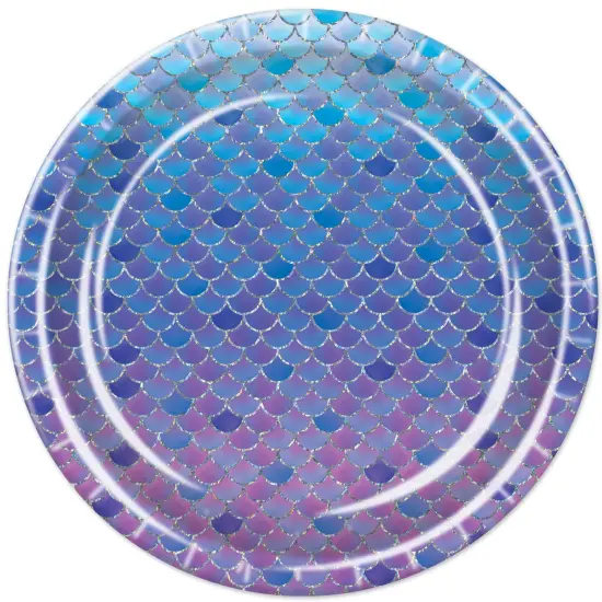 Mermaid Scales Plates, (Pack Of 12) {1}
