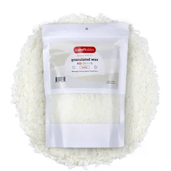 Incraftables Soy Candle Wax for Candle Making (450g). Best Soy Wax for Candle Making. Granulated Bulk Candle Wax Refill. Wax Flakes for Candle Making Kit. DIY Candle Making Supplies for Kids & Adults {1}