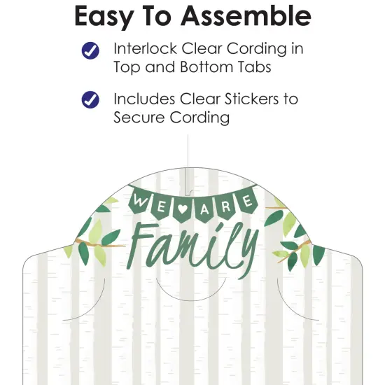 Big Dot of Happiness Family Tree Reunion - Family Gathering Party Vertical Photo Garland 35 Pieces {6}