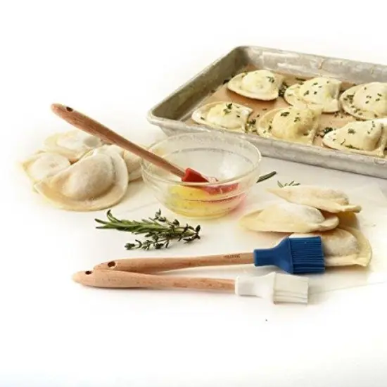 Norpro 7" Mini Heat-Resistant Silicone Basting Brush - For Pastry Glazes, Baking, Meat Sauces - Red {2}