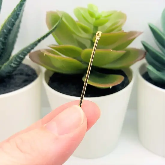 4, 20 or 50 Pieces: KC Gold / Light Gold 40x2mm Simple Minimalist Bar Connectors {4}