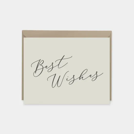 Best Wishes Cards, Calligraphy Card Set, {4}