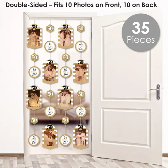 Big Dot of Happiness We Still Do - 50th Wedding Anniversary - Anniversary Party Vertical Photo Garland 35 Pieces {3}