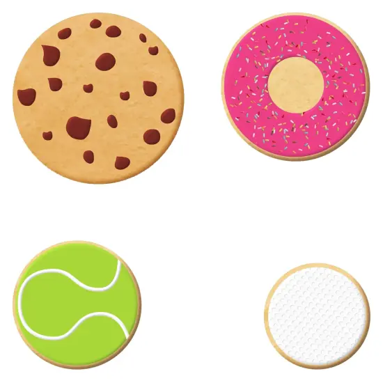 CookieCutter.com Round Biscuit Cookie Cutter 4 Pc Set, 2.5 - 4 in, Circle, Tin Plate Steel, USA {2}