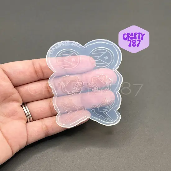 Puerto Rico Theme Studs Silicone Mold (A1) {1}