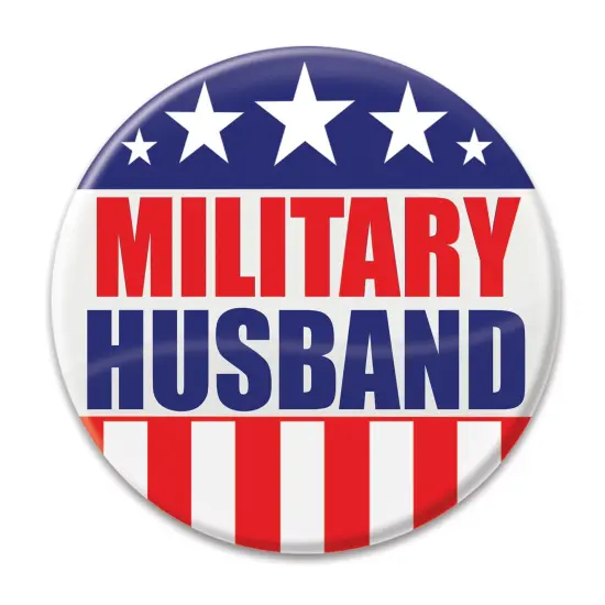 Military Husband Button, (Pack of 6) {1}
