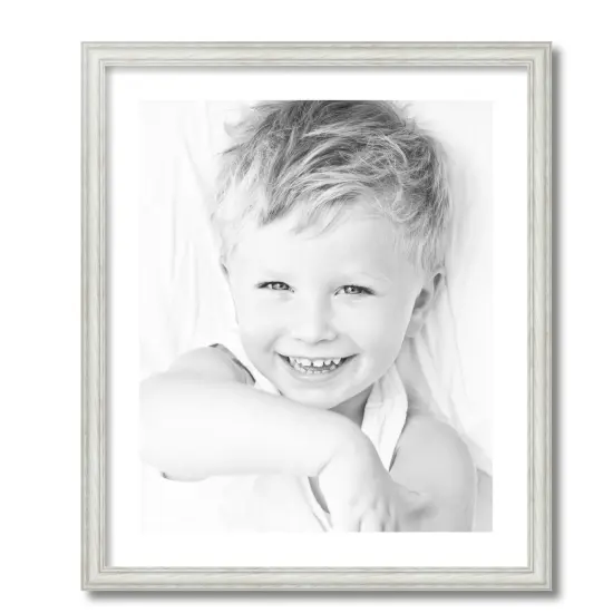 ArtToFrames 22x26" Matted Picture Frame with 18x22" Single Mat Photo Opening Framed in 1.25" White and 2" Mat (FWM-4098-22x26) {4}