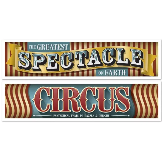 Vintage Circus Banners, (Pack of 12) {1}