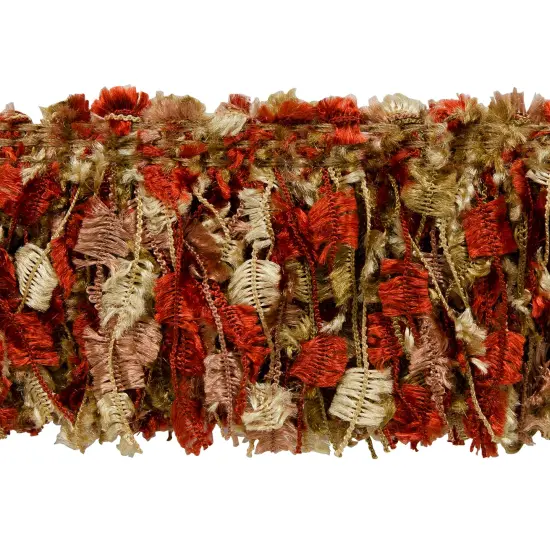 5 Yards of Confetti Cut Fringe - Cinnamon Multi | 5 yard cut Black/ Gold {2}