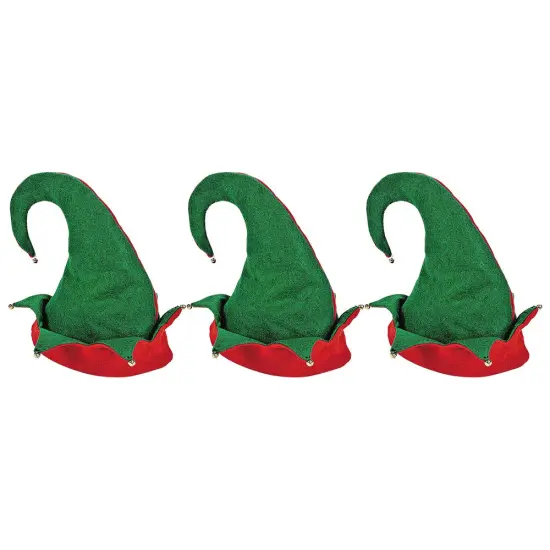 Felt Elf Hat w/Bells (Pack of 12) {1}