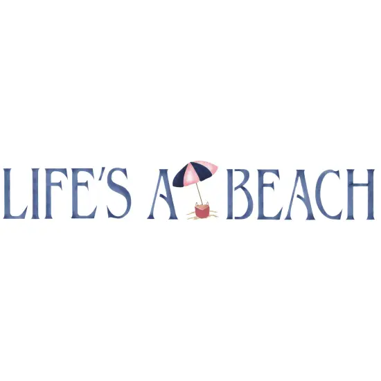 Life's a Beach Wall Stencil | 3102 by Designer Stencils | Word & Phrase Stencils | Reusable Art Craft Stencils for Painting on Walls, Canvas, Wood | Reusable Plastic Paint Stencil for Home Makeover | Easy to Use & Clean Art Stencil {1}