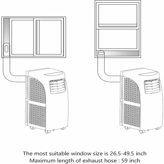 Costway 5500 BTU (8000BTU ASHRAE) Portable Air Conditioner & Dehumidifier Function Remote {4}