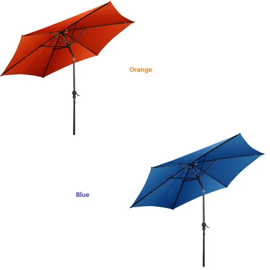 Costway 10 FT Patio Umbrella Patio Market Steel Tilt W/ Crank Outdoor Yard Garden {6}