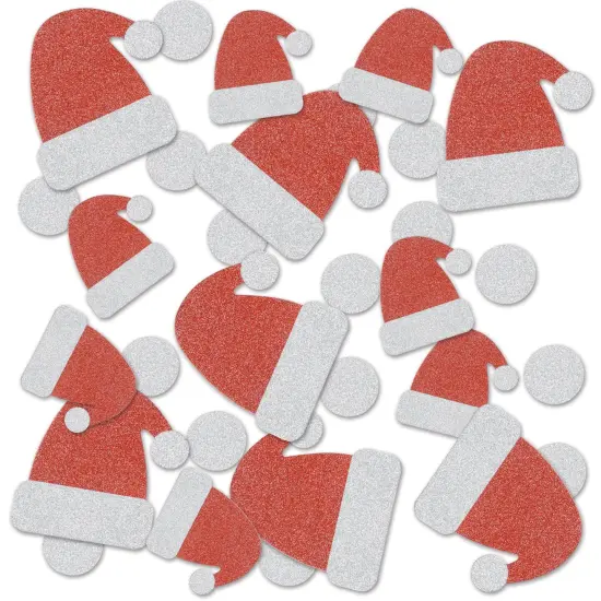Santa Hat Deluxe Sparkle Confetti, (Pack Of 12) {1}