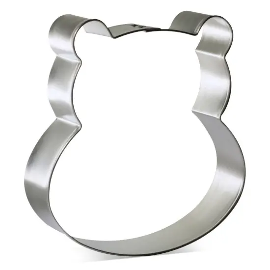 Hippo Face Cookie Cutter 3.75 in B1580, CookieCutter.com, Tin Plated Steel, Handmade in the USA {1}