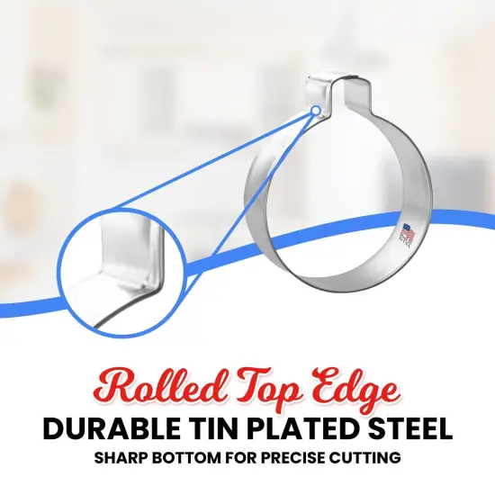 Ornament Bobber Cookie Cutter 3 in, CookieCutter.com, Tin Plated Steel, Handmade in the USA {3}