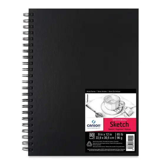 Canson Universal Hardcover Sketchbook - 9" x 12", 80 Sheets {1}