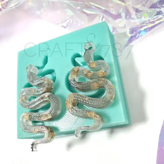 Snake Earring Silicone Mold (C10) {3}